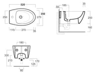 ���� ��������� Simas LFT SPAZIO LFT19/F85 520�350 �������, ���. ��� ���������, ������, �����