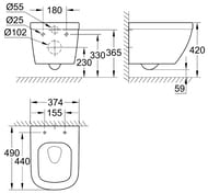������ Grohe Euro Ceramic 39206000 ��������� (374�316�490) ����������, ������������
