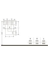 ������� Duravit Luv 500�800 ��������� ����������, ������, ��������, ��������� LU965700000