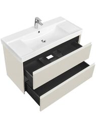 Тумба под раковину Roca Ona Ivory 1000, 985x450x565 слоновая кость, 2 ящика, ZRU9308356