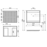 ����� ��� �������� SANCOS Snob R (590x445x500) ���������, ��� �����, Bianco SNR60W