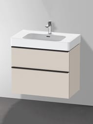 Тумба под раковину Duravit D-Neo (625x784x452мм) подвесная, цвет: тауп матовый DE4377004910000 — изображение 2