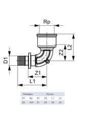 ������ TECEflex 25�3/4"� ��������������, ������,  768025