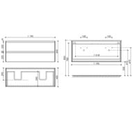 ����� ��� ������� �������� SANCOS Cento (1190x450x500) ���������, 2 �����, ����� CN120-2W