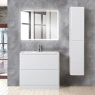 Тумба под раковину BelBagno ALBANO (900х450х810) напольная, Bianco Lucido ALBANO-900-2C-PIA-BL