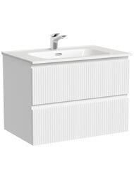 Тумба под раковину SANCOS Snob T (690х445х500) подвесная, два ящика, Bianco SNT70W