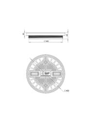 Крышка колодца Polimer Group КС-1-КС-2.2 (60х400) пластиковая, черная