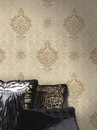 Обои виниловые на флизелине ROBERTO CAVALLI Home 8 (1,06х10,05) дамаск, бежевые 19011 (рул.)