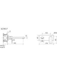��������� ��� �������� SANCOS Studio c �����. ������, ����. ������, PVD ��������,  SC9017BN