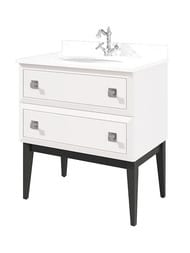 Тумба для столешницы и врезной раковины Caprigo Метрополь 800х970х550 цвет белый/черный 13712.37-B016/B032
