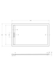 Душевой поддон CEZARES (1500х900х30) искусственный мрамор, прямоугольный TRAY-AS-AH-150/90-30-W