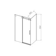 Душевой уголок Vincea Como-N 1300x2000x800 VSR-4CN8013CGB прямоугольная черный — миниатюра 6