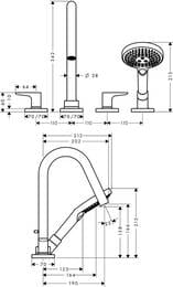 ��������� Axor Citterio M 34454000 �� ���� ����� �� 4 ��������� �� ������, ������ ���