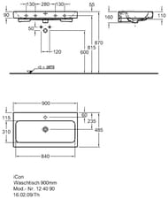 �������� Geberit iCon (900�485�160) ��������� ��� ���������, ������� 124090000