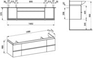 ����� ��� ���������� Laufen CASE for Palace 4.0135.3.075.464(475).1 (1495�375�460) 1 ����, 2 ������, ����� ������