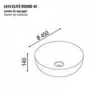 �������� ��������� AeT Italia Elite Round 450�450�140 ������ ������� L615T0R0V0105