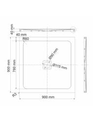 ������� ������ WasserKRAFT Dinkel 900�900�40 �������, ������������� ������, ������ ����� 58T03