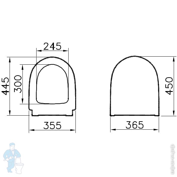 Сиденье Vitra Sento для унитаза, дюропласт, плавное закрывание, съемное ...