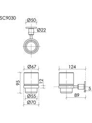 ��������� ��� ������ ����� SANCOS BASE 95�70��, ���������, ������, ����.������, PVD ����., SC9030BG