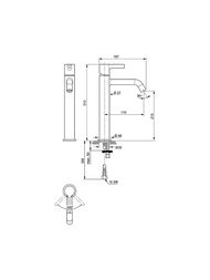 Смеситель для раковины Ideal Standard JOY BC782A5 однозахватный, высокий излив, цвет: магнит