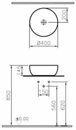 �������� ��������� Vitra Outline (400�400�145) ����������������� ��������,������� ���. 5992B420-0016