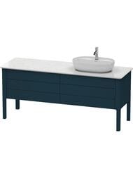 Тумба под раковину справа Duravit Luv 1733х743х570 4 ящика, ночной синий матовый лак LU9568R9898