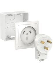 Силовой комплект Systeme Electric BLANCA 32А 250 В:розетка, вилка, подъем.короб., БЕЛЫЙ BLNSK003231