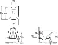 ����������� Jacob Delafon E33131RU ������ ���� + ������ Vox, ������� ������ ��������� E21770RU-00