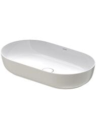 Раковина Duravit Luv 700х400 шлифованная, серая матовая, выпуск с керамической крышкой 0379702300
