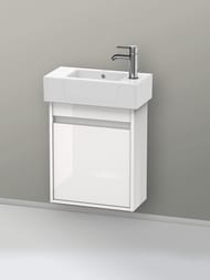 Тумба под умывальник Duravit Ketho 450х550х225 подвесная, петли слева, белый глянец KT6629L2222 — изображение 2