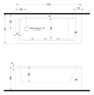����� Gruppo Treesse Quadra 170 V0721 1700�700�640 CrystalTech, �������������, ������, ����-�������