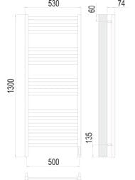 ����������������� TERMINUS ������ �15 (�� 530x1300) ������, ����.�����, sensor quick touch, 180��