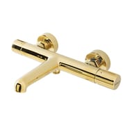 Смеситель для ванны BelBagno UNO-VASM-ORO 130 мм,двухзахватный,фиксированный излив,золото
