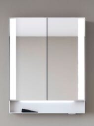 Зеркальный шкаф Duravit Qatego 600х750х155мм подвесной, с подсветкой, полочка, белый QA7150018180010