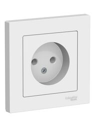Розетка Systeme Electric ATLASDESIGN без заземления 16А в сборе белый ATN000140