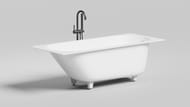 Ванна Salini Ornella 102314G 1700х800х600 встраиваемая, иск. камень S-Sense, белый глянец