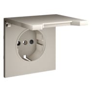 Накладка для розетки с/з, защитными шторками и крышкой Voltum S70 VLS000803, кашемир