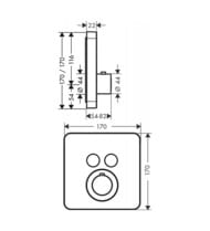 ��������� Axor ShowerSelect S 36707990 ���������������� ��� ����, �����. ������