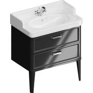 Тумба под раковину KERAMA MARAZZI POMPEI напольная с 2 ящиками, (760х480х482) черная PO.N.80.2\BLK