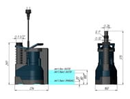 Насос дренажный UNIPUMP ARTSUB Q900, со встроенным поплавковым выключателем, кабель 10м, 900 Вт