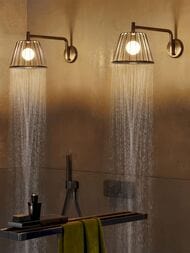 Верхний душ Axor LampShower Nendo 26031000 275мм настенный, 1jet, поворотный с держателем