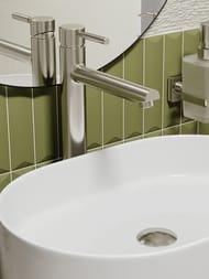 Смеситель для раковины WasserKRAFT Wern 4203H однозахватный, высокий излив, цвет: никель