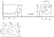 ������ ��������� TOTO SP Series (380x540x410) Tornado Flush, ��� ������� CW532Y