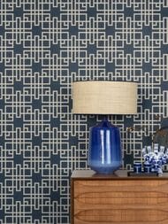 Обои виниловые на флизелине Rasch Kimono (0,53х10,05) черные 409253 (рул.)