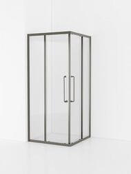 Душевой уголок CEZARES RELAX (800х800х2000) RELAX-304-A-2-80-C-GM стекло прозрачное/оружейная сталь