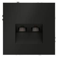 Розетка компьютерная двойная Voltum S70 VLS060208, черный матовый