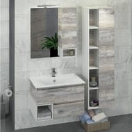 Тумба COMFORTY Турин-75М (755х520х465) подвесная, с раковиной, дуб бежевый матовый 00-00013913