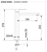 Смеситель для раковины Remer Q-Design QD10LXL, хром