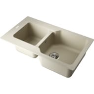 Мойка Omoikiri MARU 86-2-BE (860х500х215) врезная, две чаши, тетогранит, цвет-ваниль 4993285