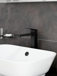 Смеситель для раковины-чаши VitrA Minimax Square A4372436EXP однорычажный матовый черный латунь